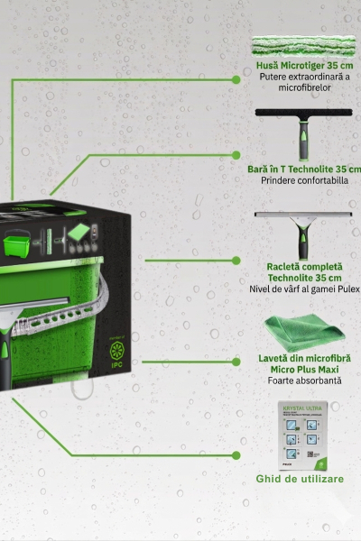 Sistem Profesional de curățare a geamurilor, Kristal Ultra - Pulex